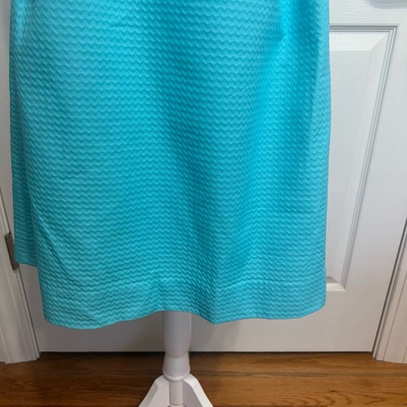 Lily Pulitzer Betsey Dress Wave Jacquard Strapless Shorely Blue Size 6 - Picture 8 of 13